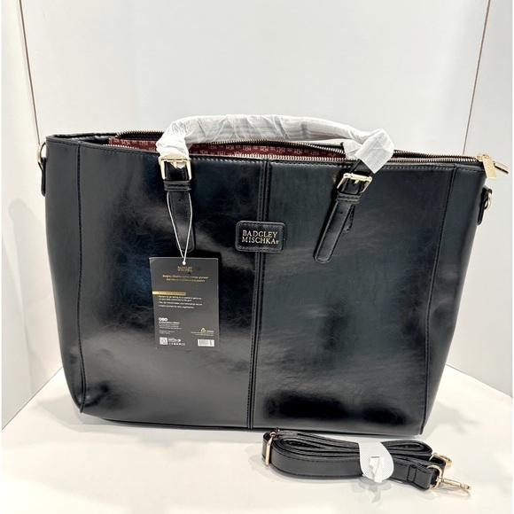 Badgley Mischa Julia Tote Weekender Rustic vegan leather crossbody XL Travel BAG - Picture 9 of 12